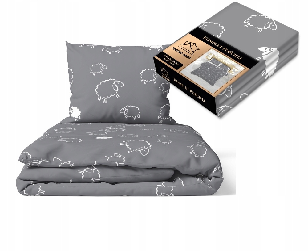 Hotelové Povlečení 160x200 1 povlak na polštář Bavlna 100%, vzor: Berani šedé