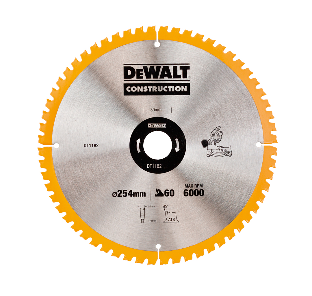 

DeWalt DT1182 tarcza piła do drewna 254mm 30mm 60z