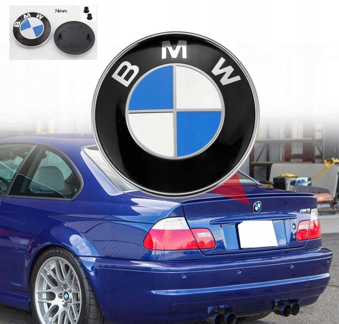 

Emblemat 74mm Bmw klapa tył Tulejki E90 E46 Demmel