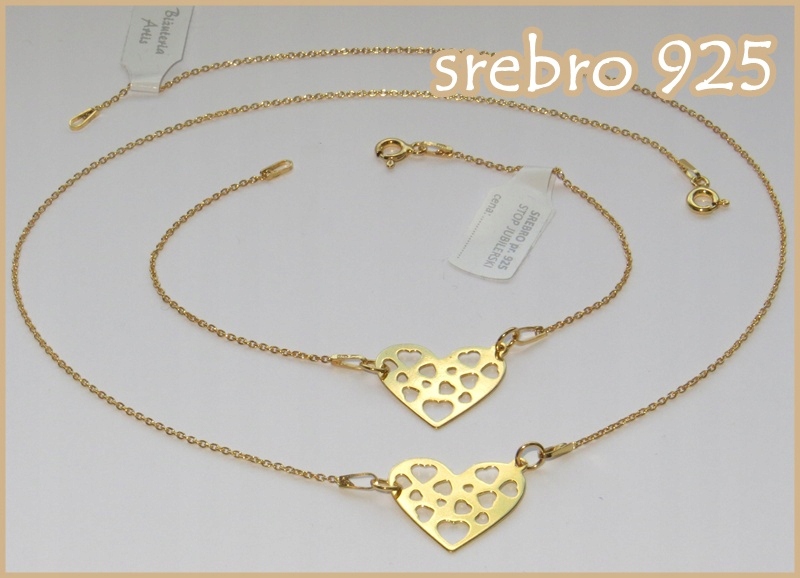 Sada hvězd Celebrita Srdce stříbro 925 pozlacené