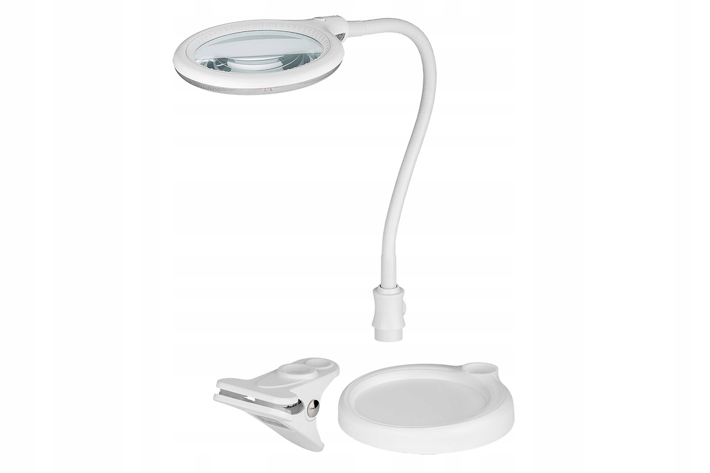Goobay Stolní lampa s lupou, 100mm, 3 dioprie, Led 6W, klip a stojánek