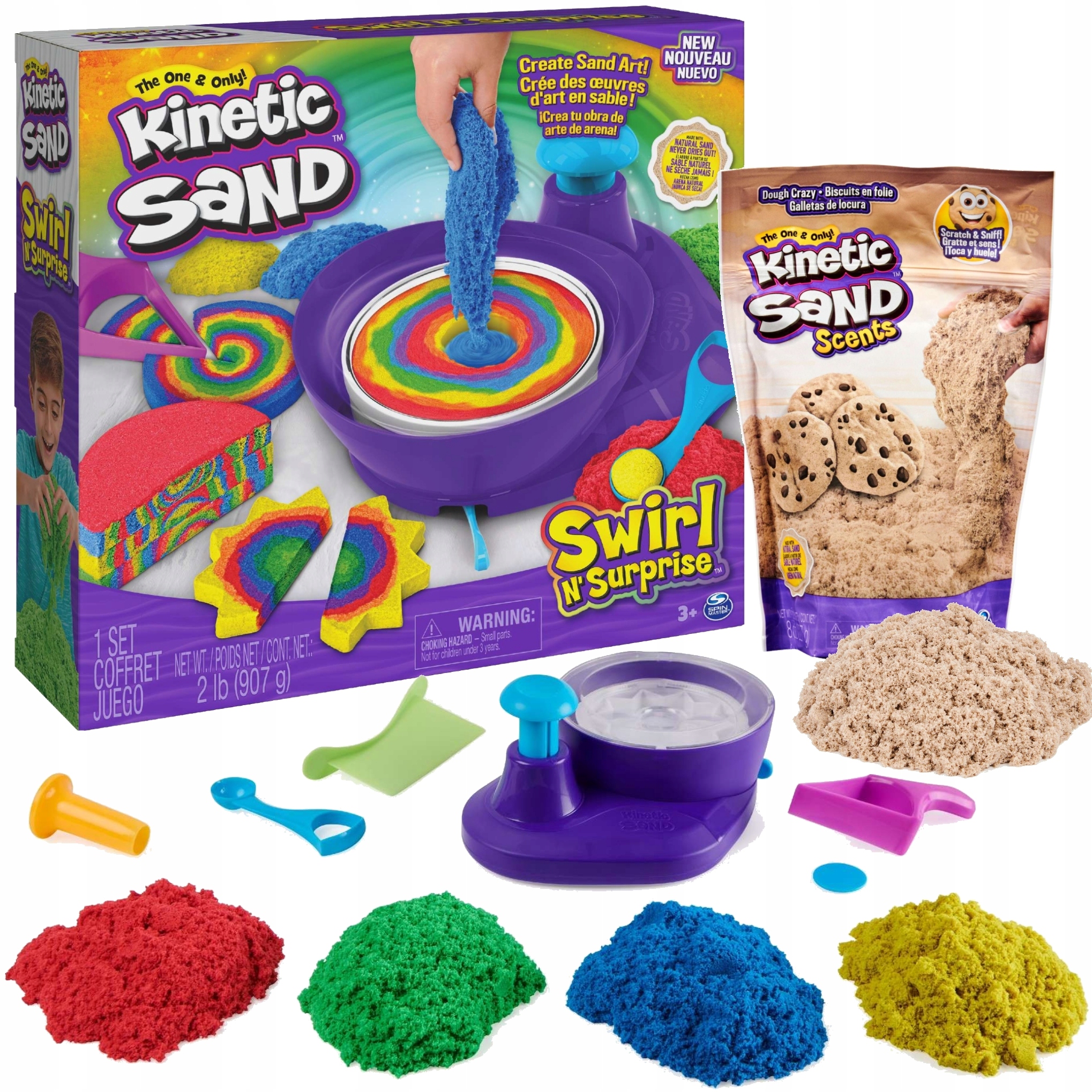 

Kinetic Sand Pachnący Piasek+zakręcone