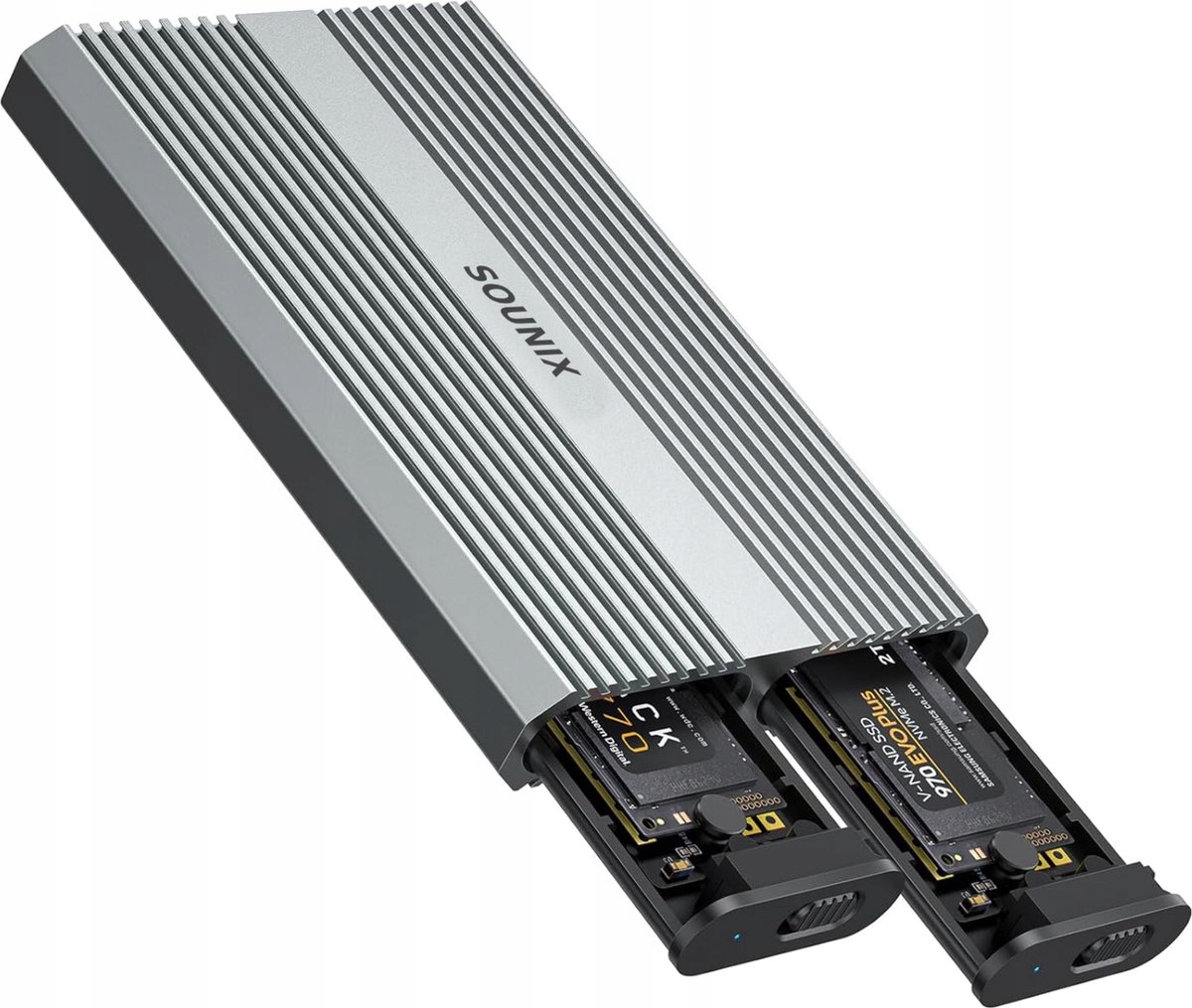 Pouzdro Adaptér pro Ssd NVMe/SATA PCIe M.2 disk s Usb-c 3.1 Gen Sounix
