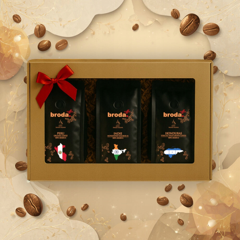 Dárková Sada Čerstvě pražená káva s vousy káva Honduras Indie P