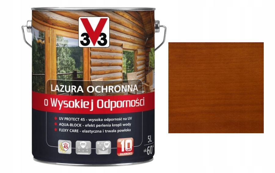 V33 Ochranná lazúra s vysokou odolnosťou Čerešňa 5L