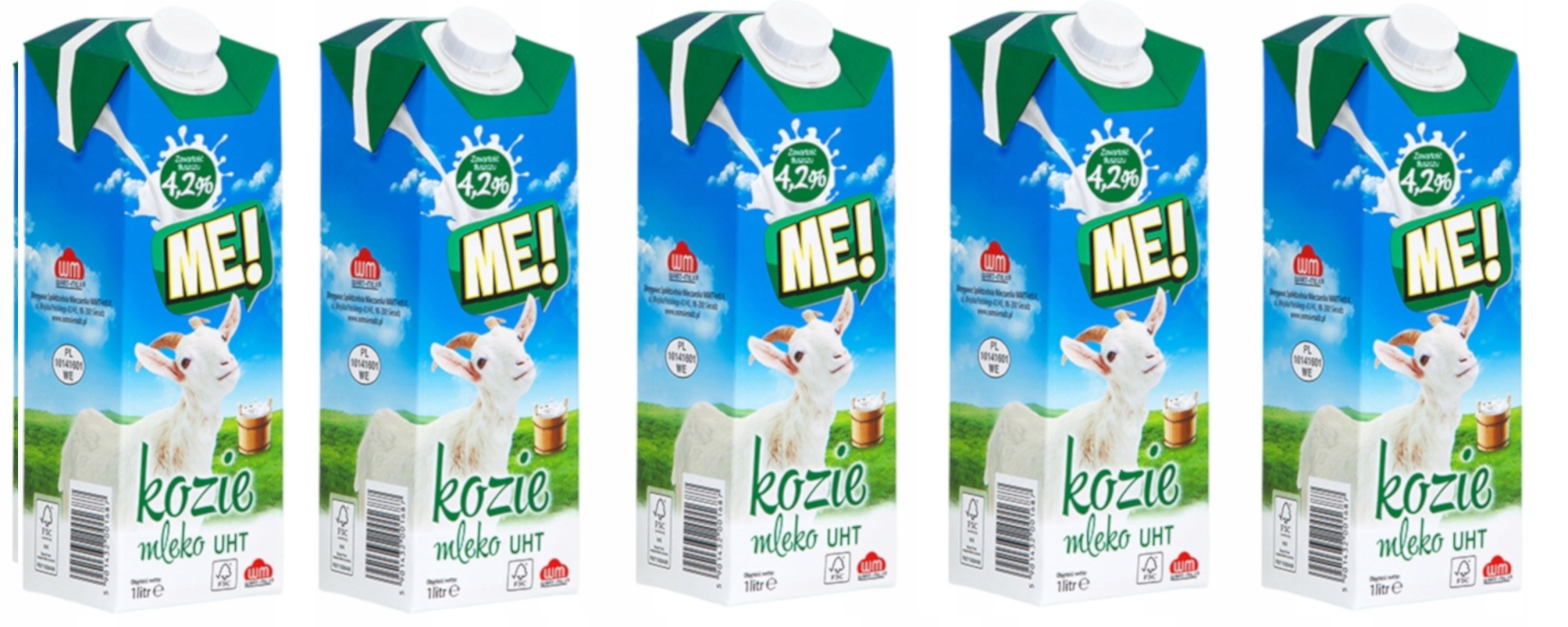 Goat Milk Me! Mleko Kozie 1 litr Uht 4,2% tłuszczu Pełne Nienormalizowane