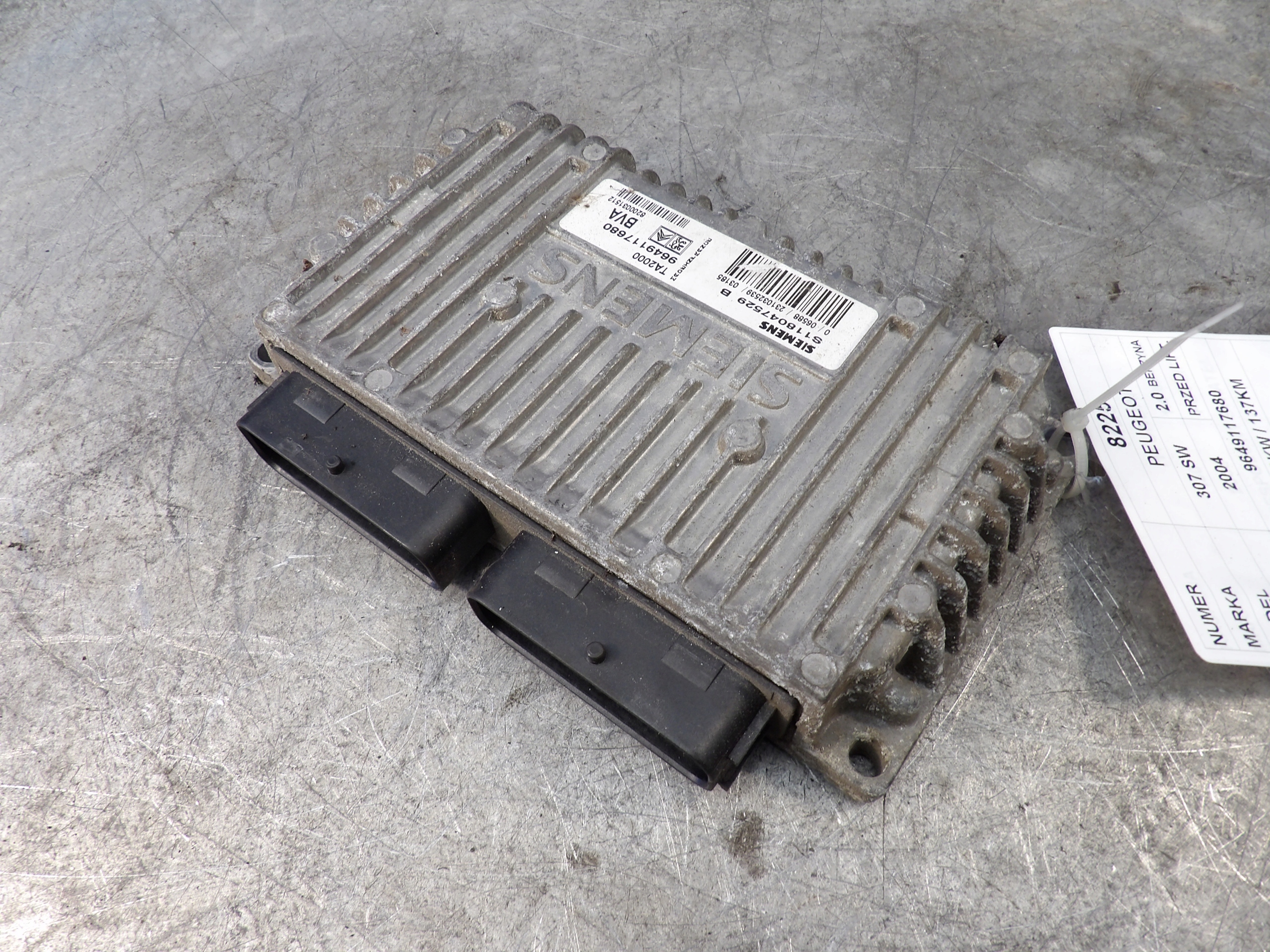 Peugeot 307 computer control unit S228047529B TA2000 9649117680 8200031512