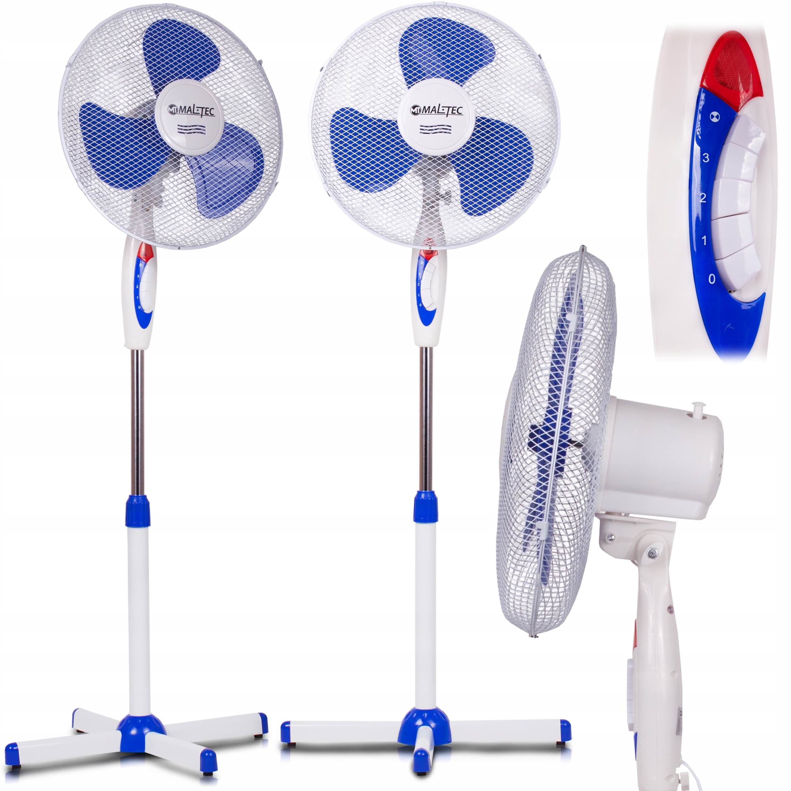 WENTYLATOR Stojący WIATRAK Podłogowy CICHY MOCNY Szerokość podstawy 52 cm