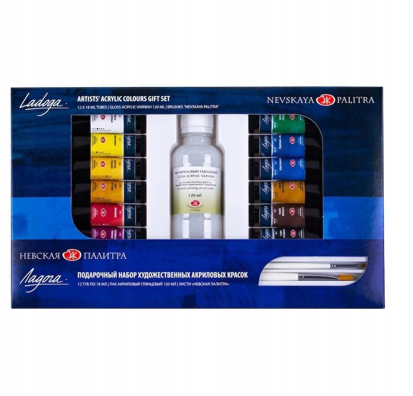 Akrylové barvy Ladoga Dárková sada 12x18ml