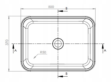 MODERNO UMYWALKA GRANITOWA NABLATOWA PROSTOKĄTNA Marka Moderno
