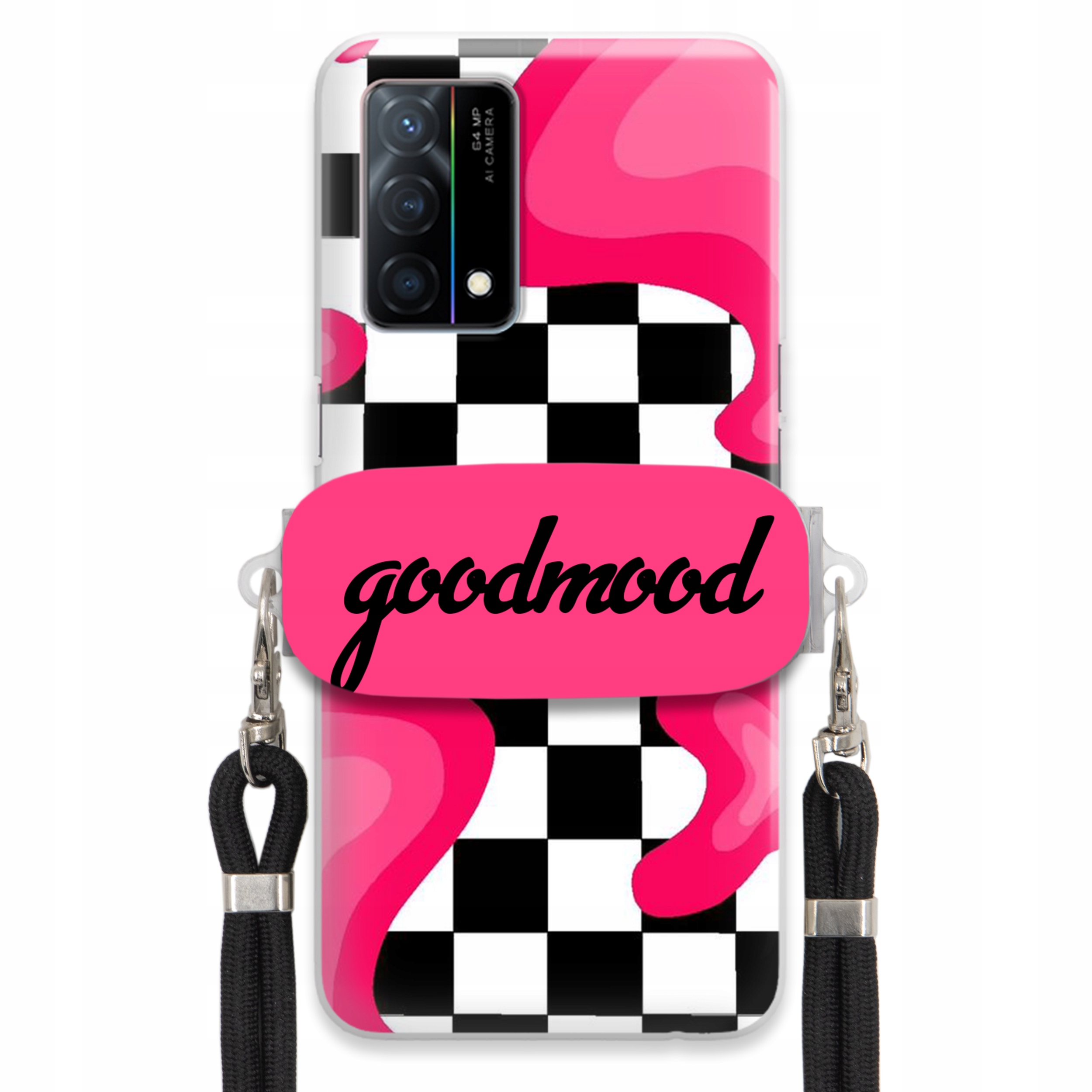 Puzdro Na Oppo K9 5G Sada Case Držiak Na Vodítko Čierna Pre Teenagerov Splash