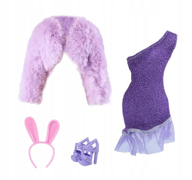 UBRANKO DLA LALKI FUTERKO I SUKIENKA + BUTY I OPASKA