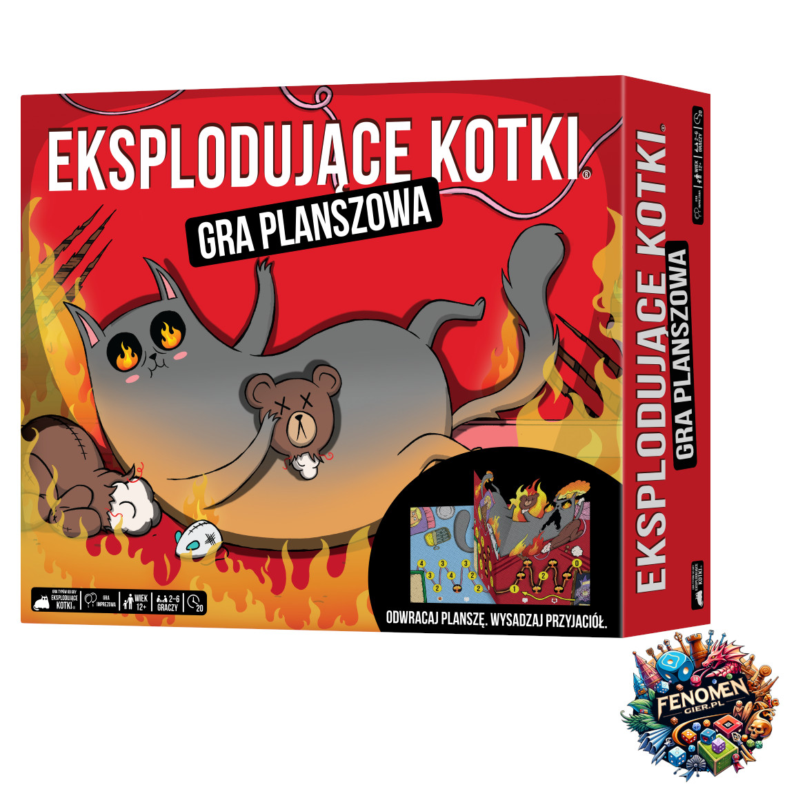 Eksplodujące Kotki: Gra planszowa książka, 2-6 osób, wiek 12+