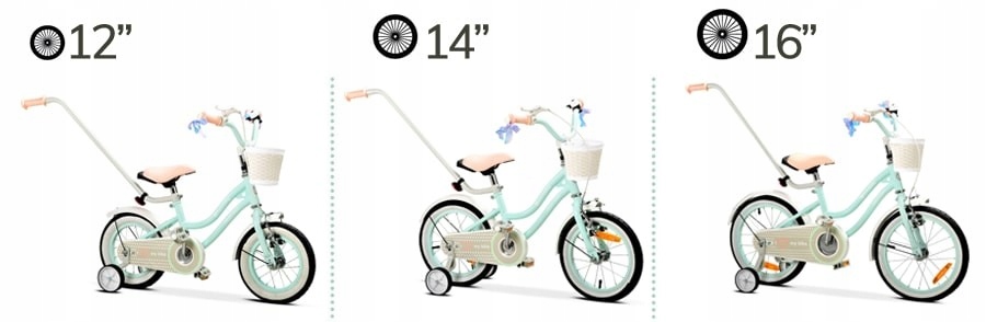 Rower dla dziecka 14&quot; Heart bike miętowy bmx Rok produkcji 2021