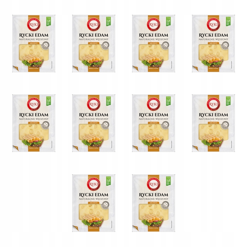 Sýr Rycki Edam Uzený flow pack plátky 135 g X10