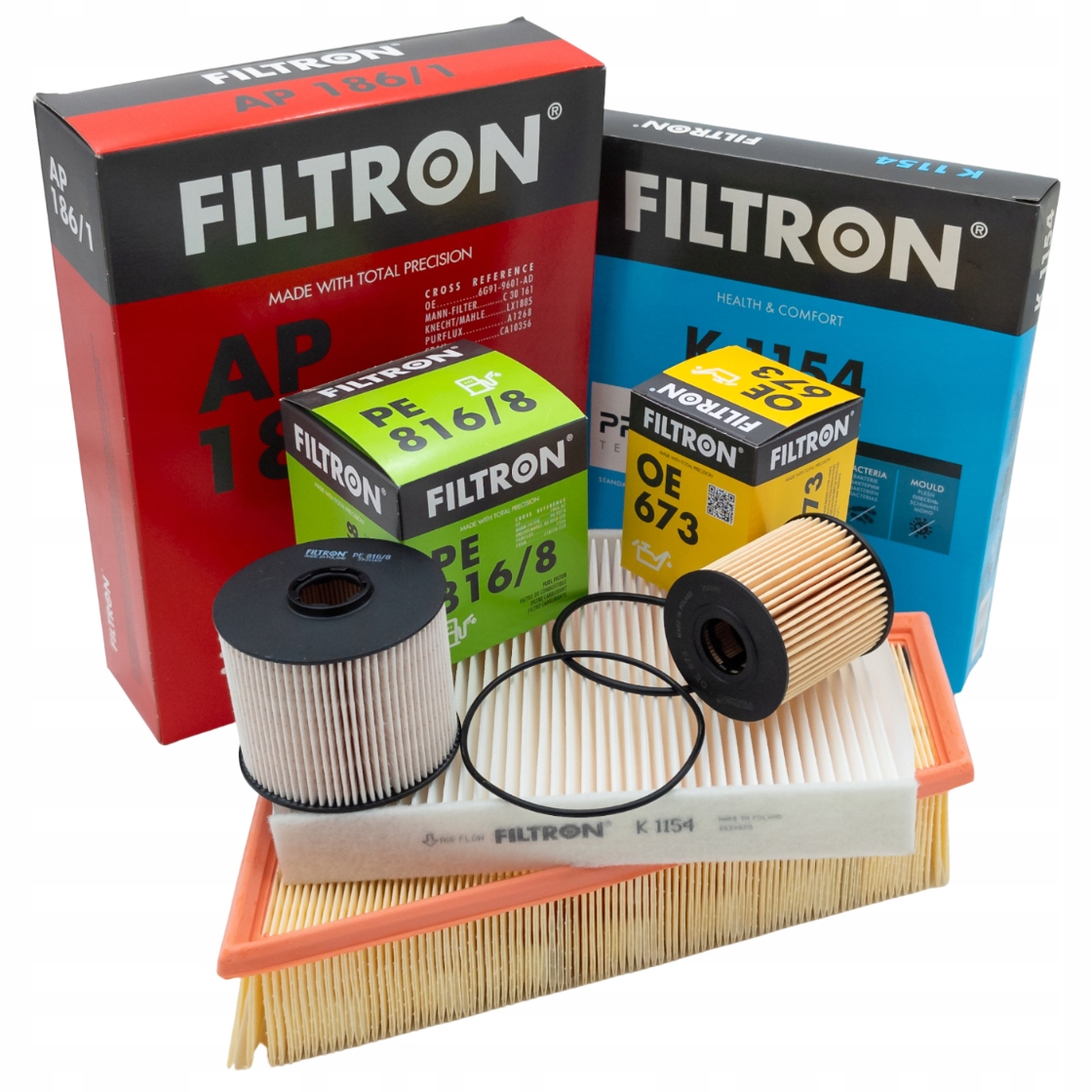 Sada 4 filtrů Filtron pro Ford Mondeo MK4 IV 2.0 TDCi od 04/2012 --> sada.