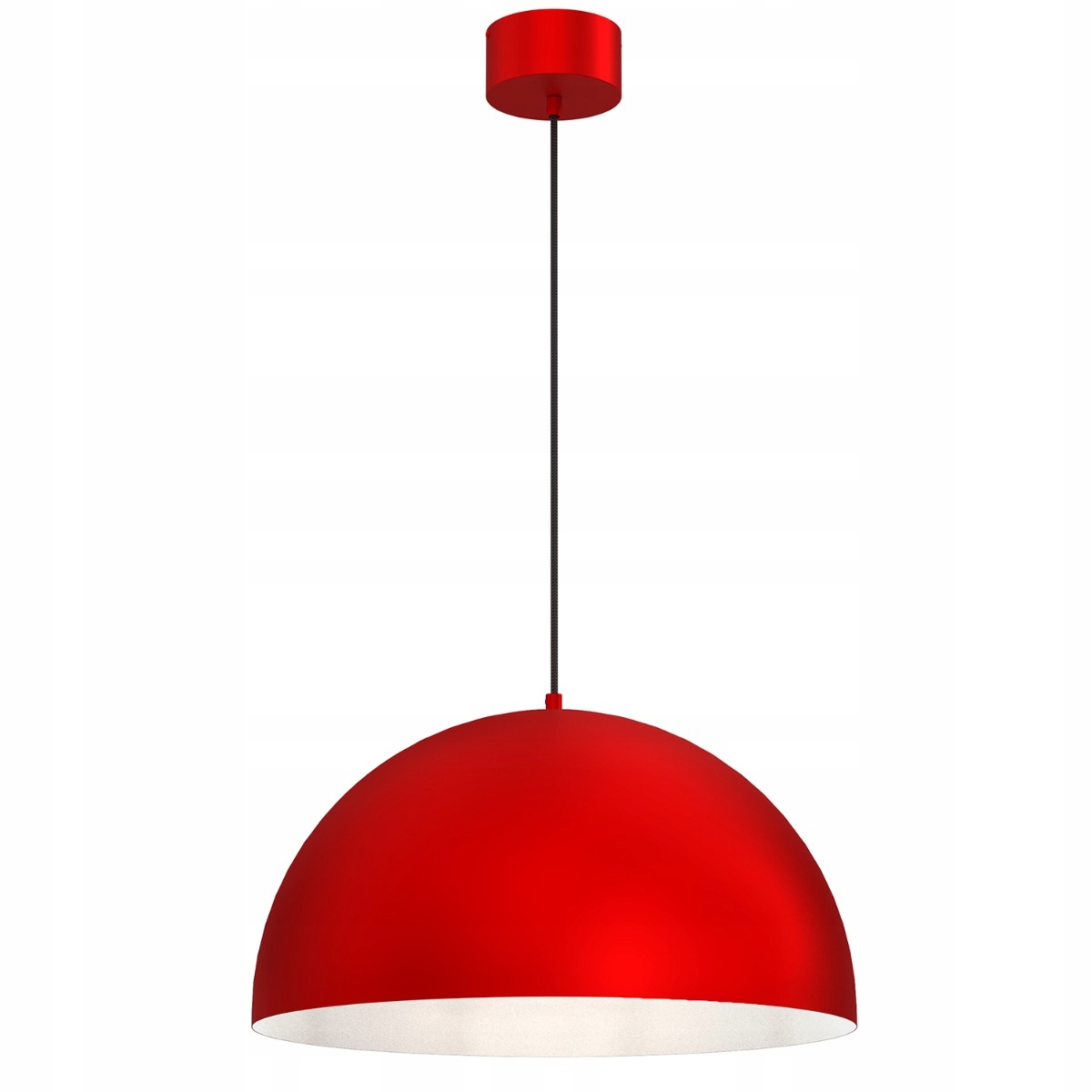 Závesná lampa červená okrúhla 50 cm do jedálne a obývačky nad stôl Luminex
