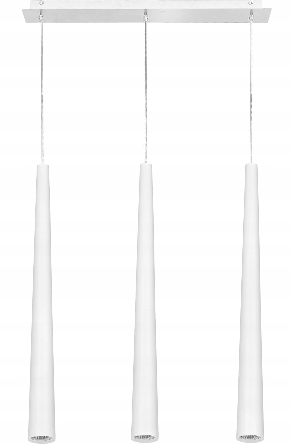 Závesná lampa Nowodvorski Quebeck biela, 3-bodová, hliník