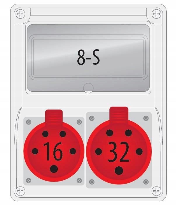 Rozvaděč R-box 240-8 16A/5P 32A/5P 8S B.1804