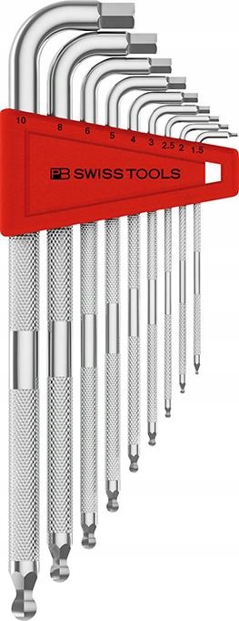 Sada imbusových kľúčov s guličkou 9-dielna 1,5-10 mm Safety Pb Swiss Tools