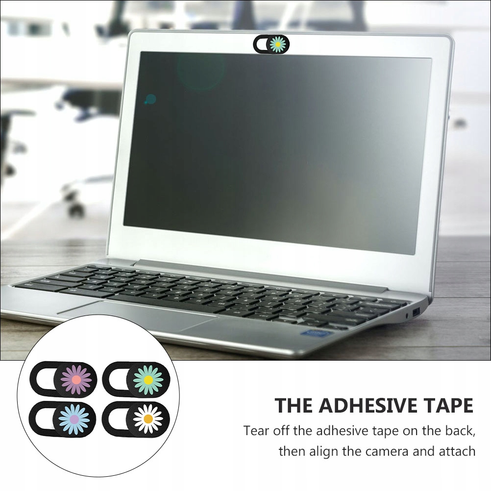 NAKLEJKI DO LAPTOPA PRZEDNIEGO OSŁONY KAMERY INTERNETOWEJ 4 SZT Marka bez marki