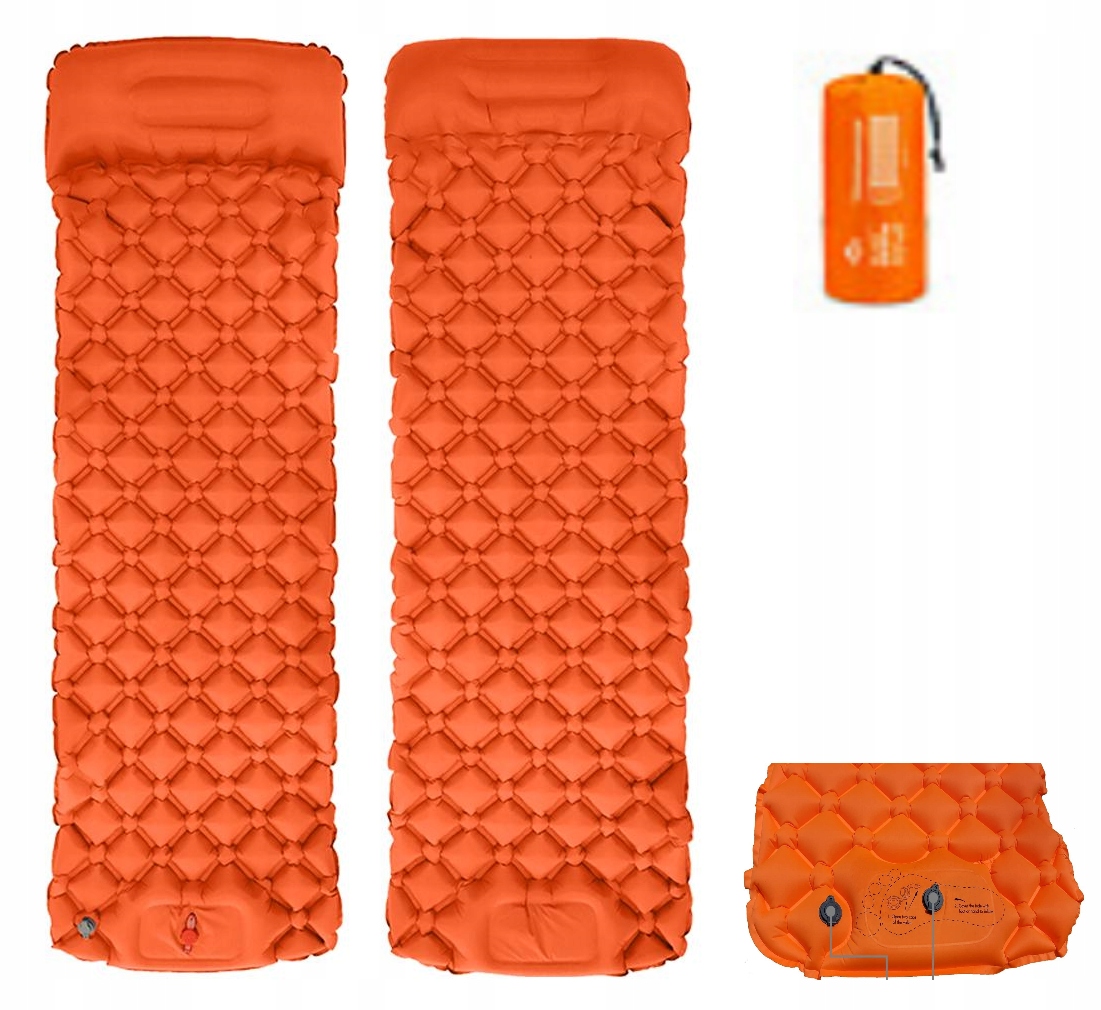 MATA MATERAC TREKKINGOWY Samopompujący POMPKA +KOC Szerokość produktu 60 cm