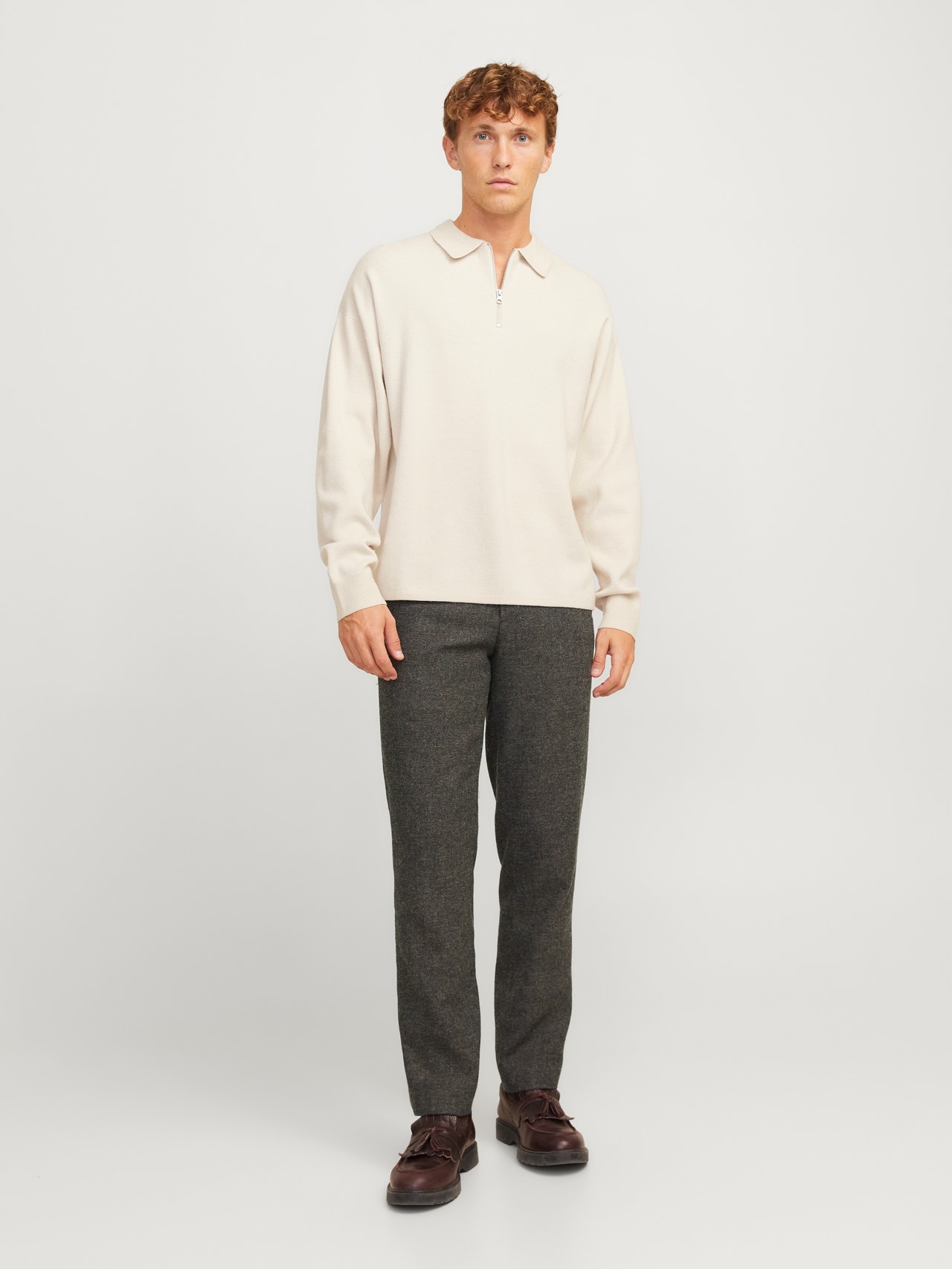 Jack & Jones Elegantní Kalhoty Chinos Vlna Šedá 50 7AA