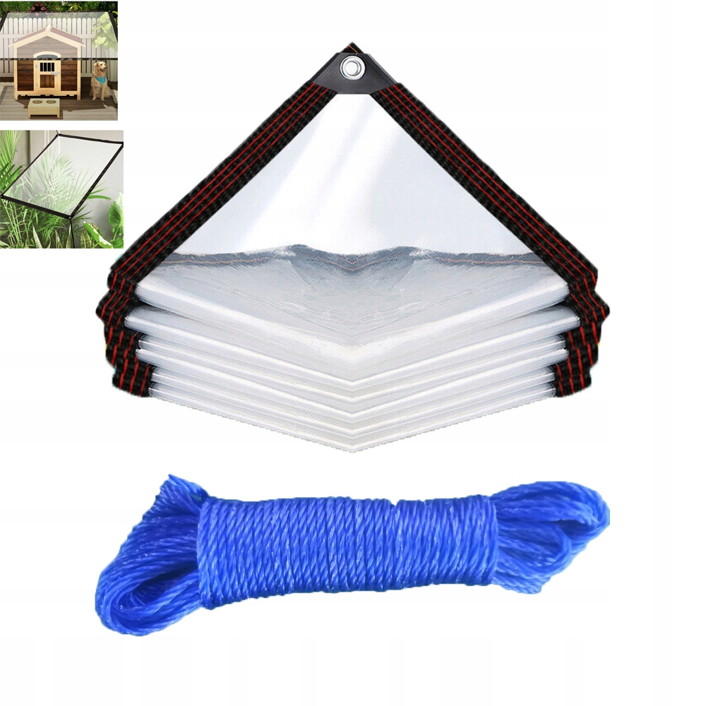 Plandeka przeciwdeszczowa, 2*4M Wodoodporna Przezroczysta do szklarni