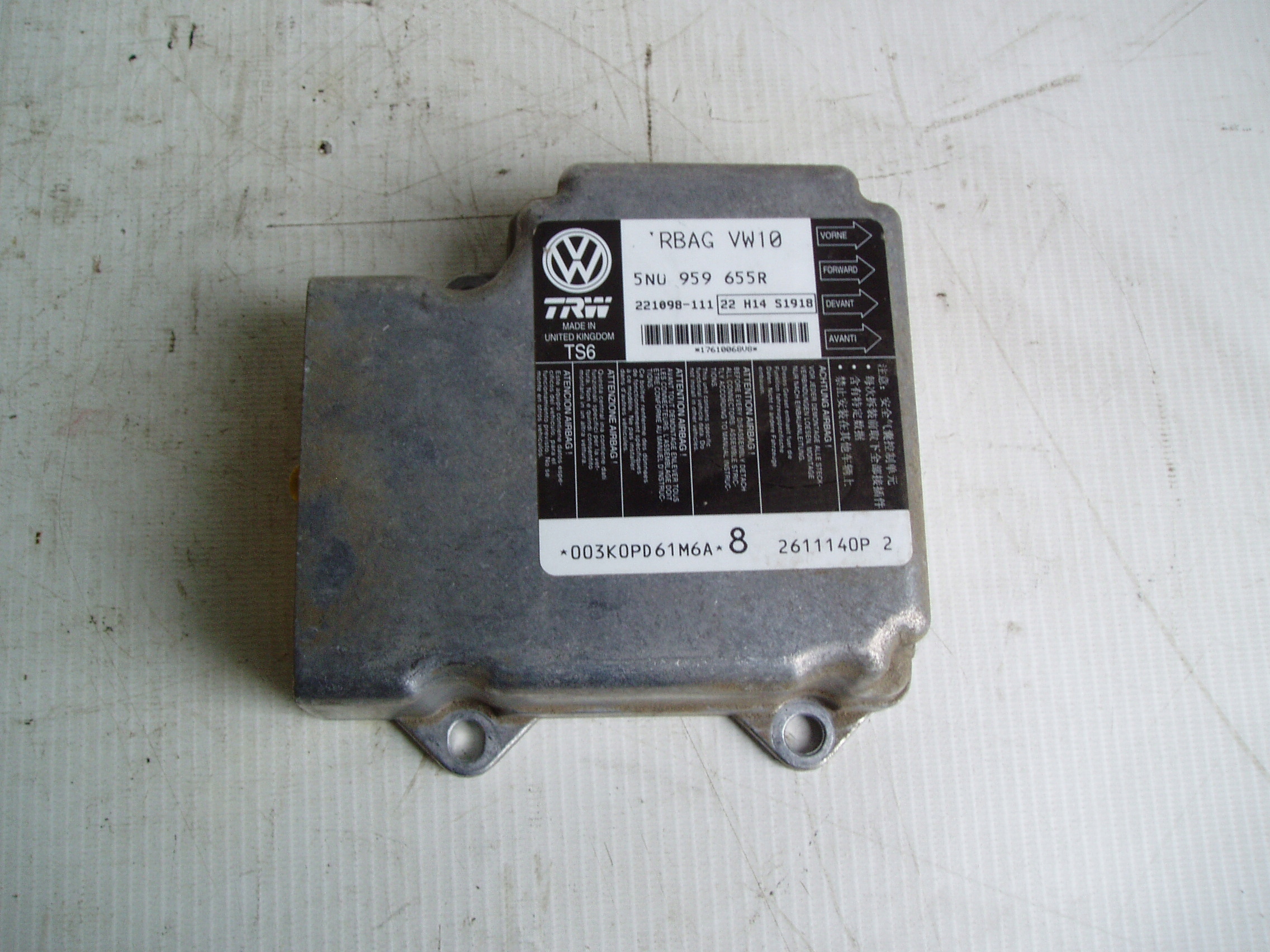 MODUŁ PODUSZEK AIRBAG PASSAT B7