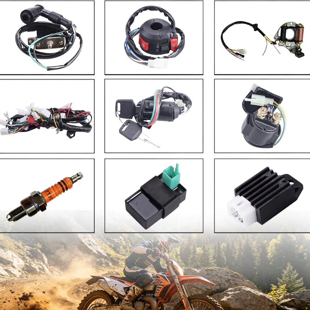 Kompletní Montáž Nosníku Pro Čtyřkolku Atv 70 90 110 125 CM3, Elektrická Instalace