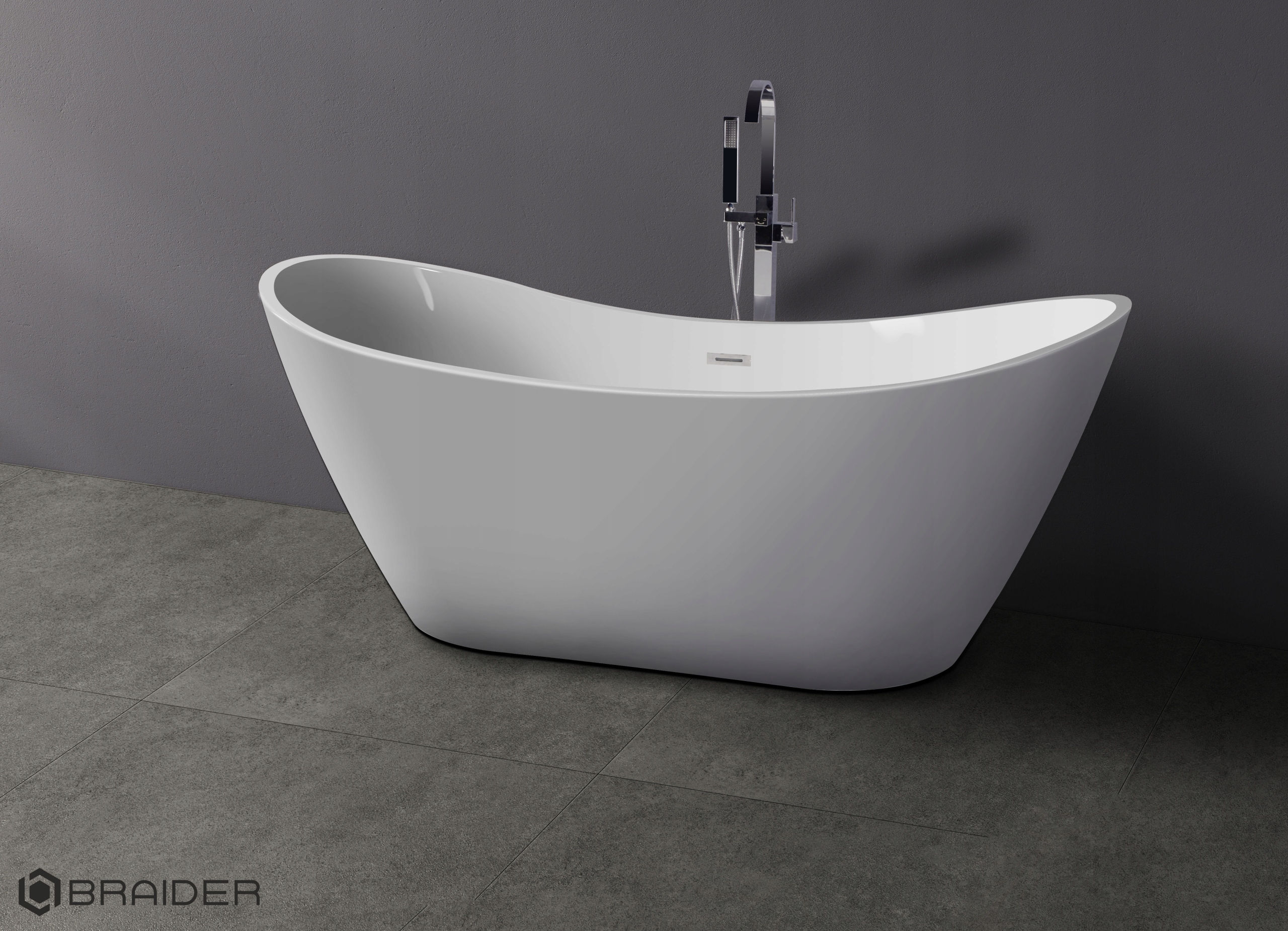 BRAIDER SALANEA WANNA WOLNOSTOJĄCA 180 + SYFON Marka Braider