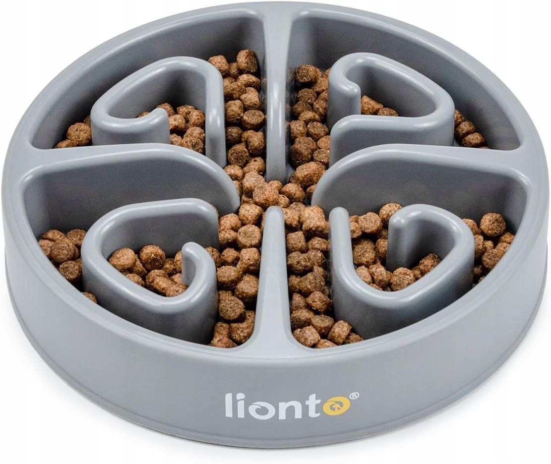 Levně Miska Zpomalující Jídlo Pro Psa Protiskluzová Až Do 100 Stupňů, Světle Šedá