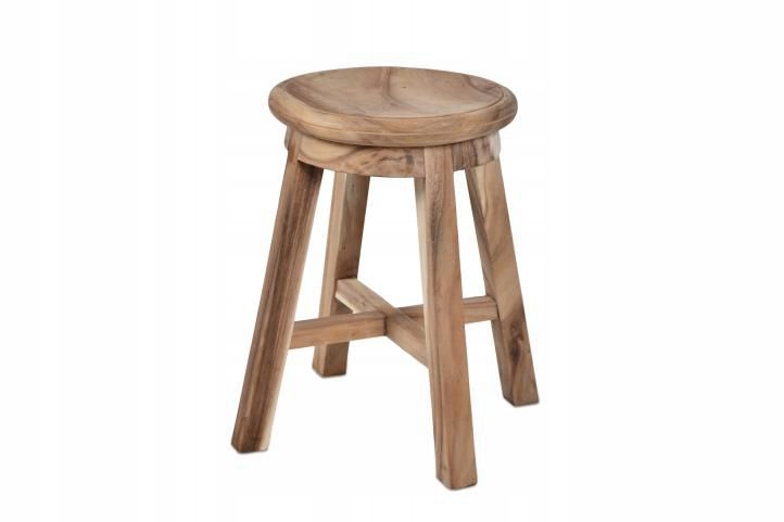 Stolička Divero kulatá z masivního Suar dřeva