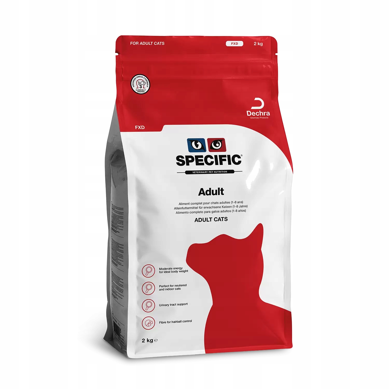 Sucha karma dla kotów dorosłych omega-3 ryba Adult Fxd Specific 2 kg