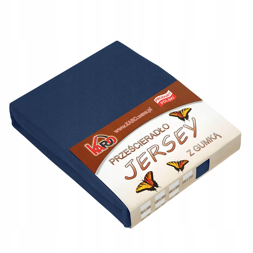 

Prześcieradło jersey z gumką 200x220 granatowe 034