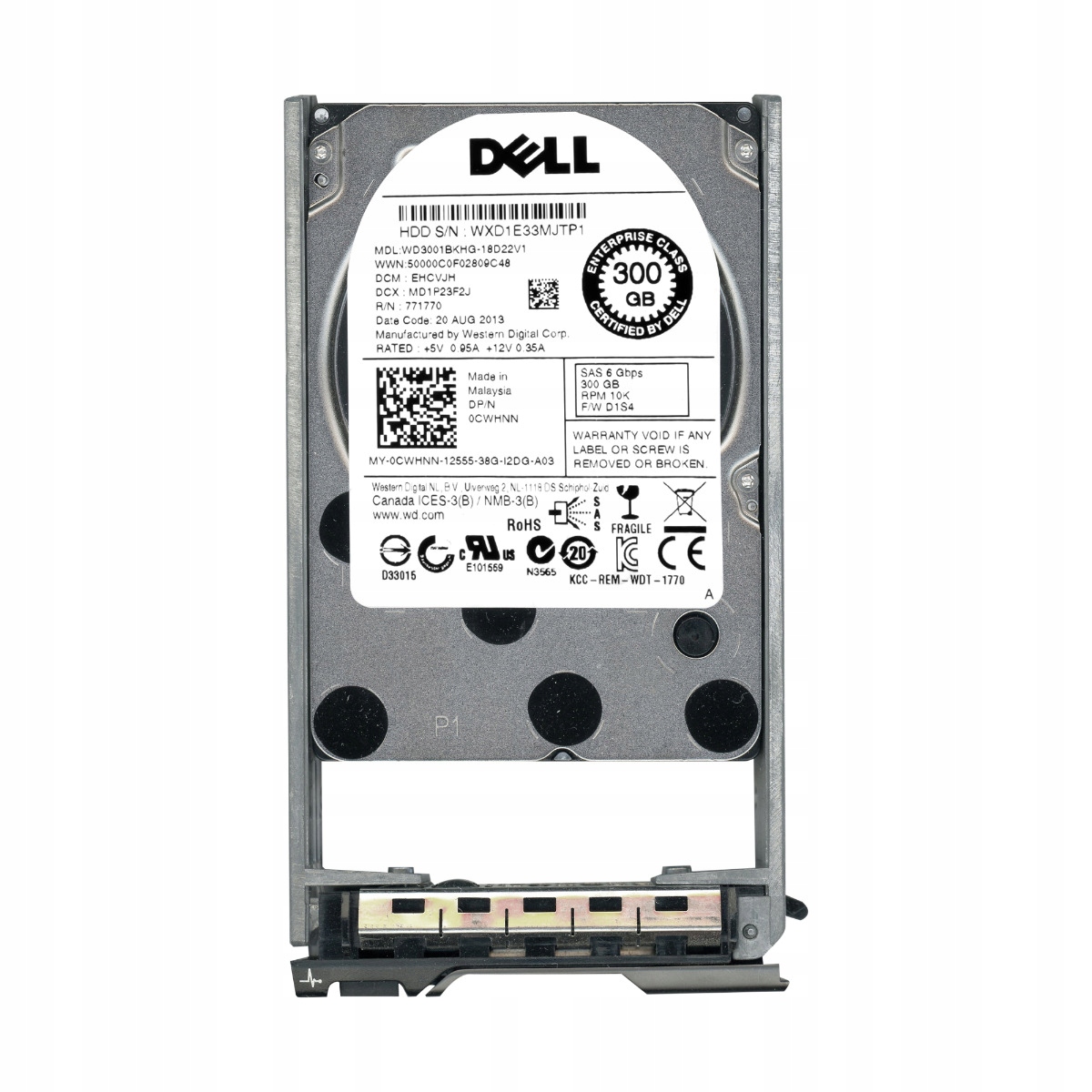Dell 0CWHNN 300GB SAS-2 10K 32MB 2.5'' WD3001BKHG
