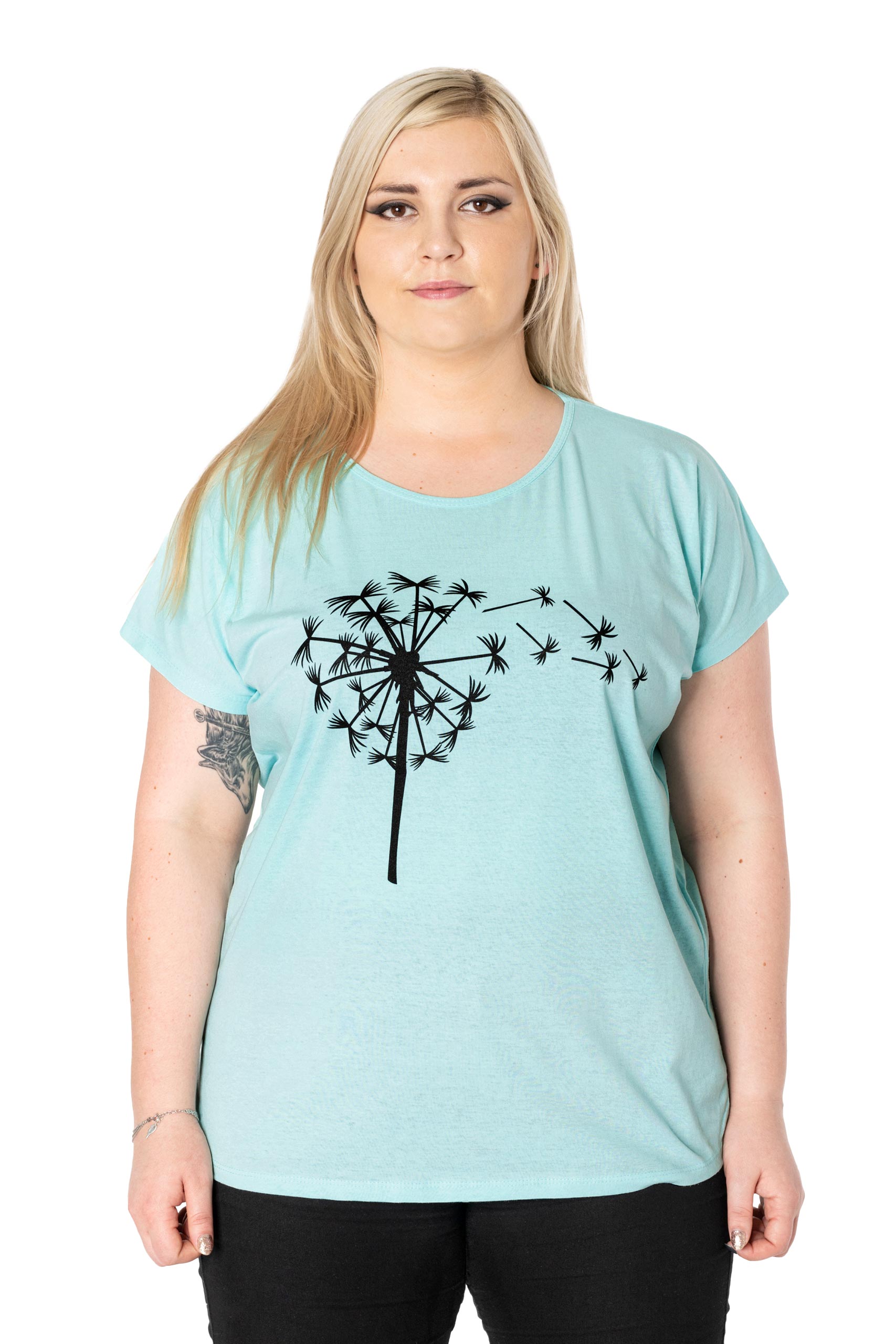 

Duża Koszulka Bluzka Damska T-shirt Top KD17-7 5XL