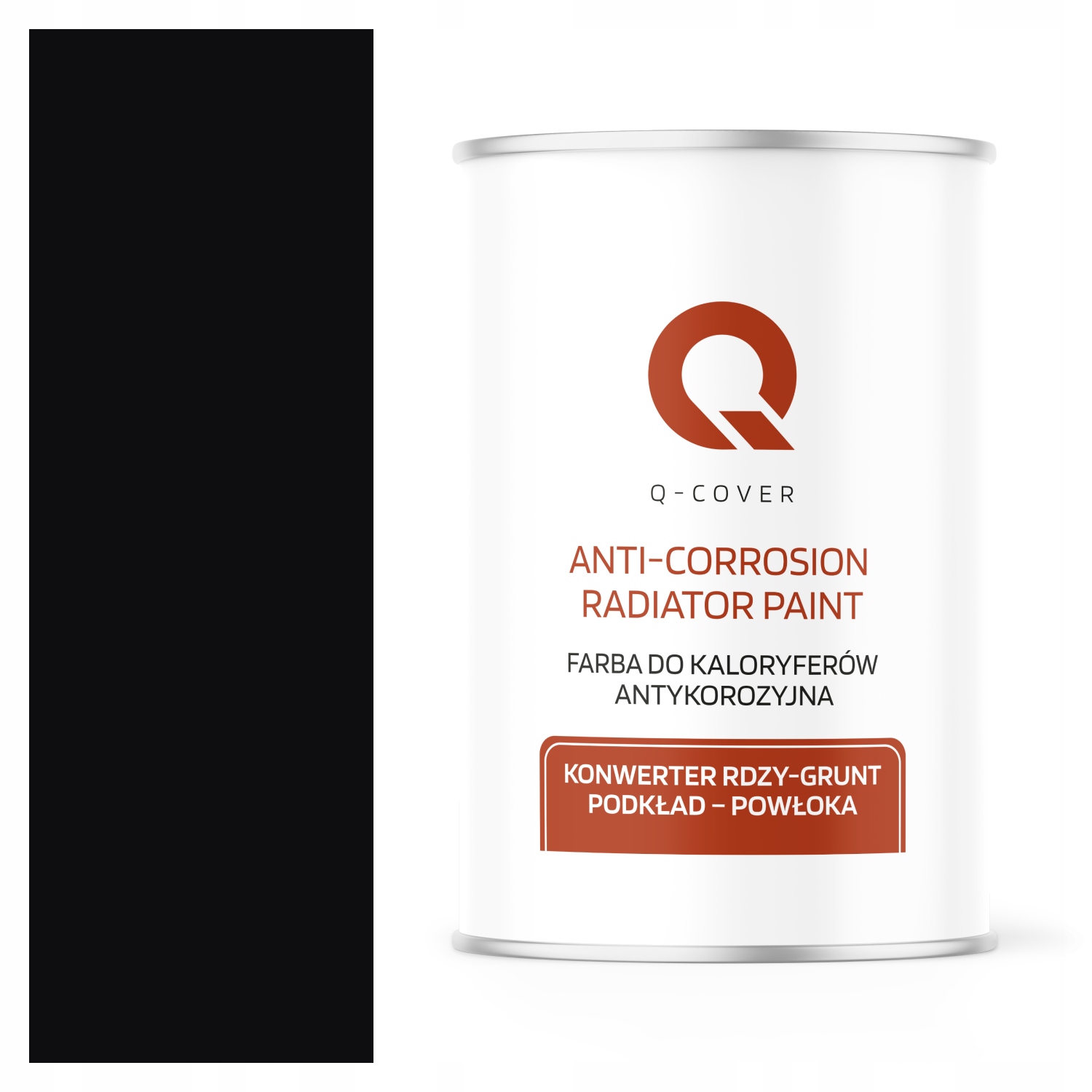 Farba do Grzejników Antykorozyjna Odporna 1L Mat kolor Czarny RAL9005 3w1