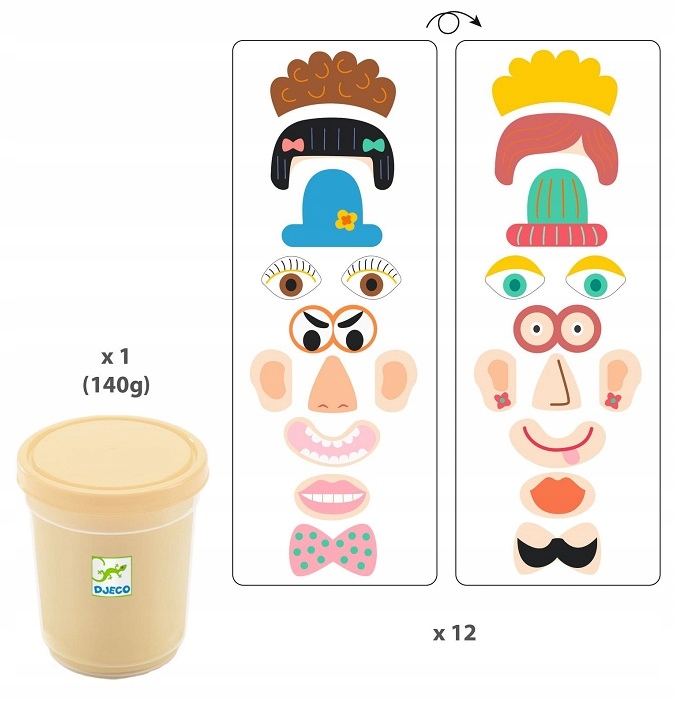 DJECO 09031 MASA PLASTYCZNA CIASTOLINA TWARZE Marka Djeco