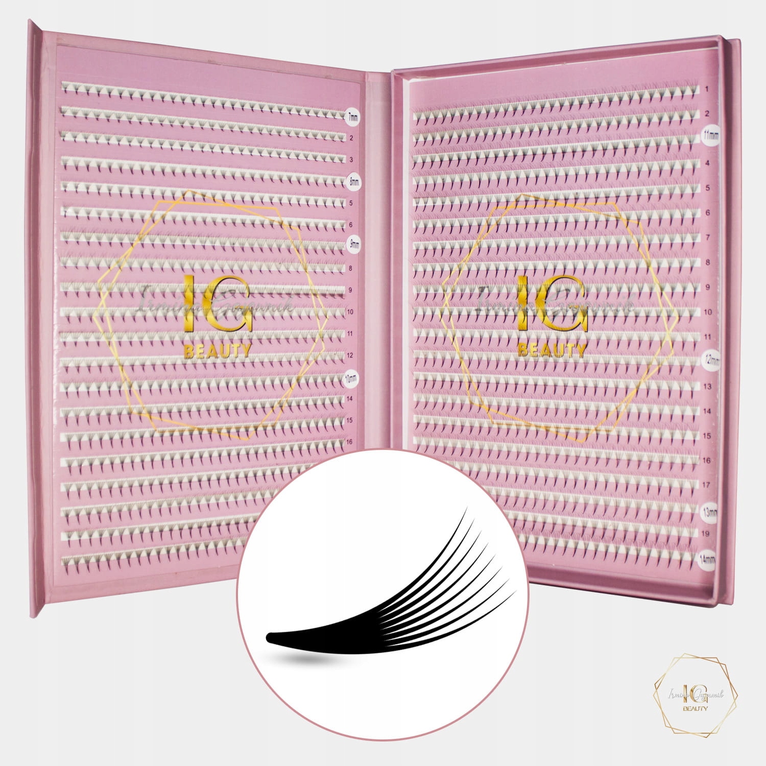 Ig Lashes Kępki do stylizacji rzęs 8D C 0,07 MIX (7-14mm) Kępki do