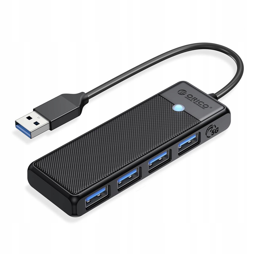 Orico PAPW4A-U3-015-BK-EP 4x USB-A 3.0 5Gbps  Czarny