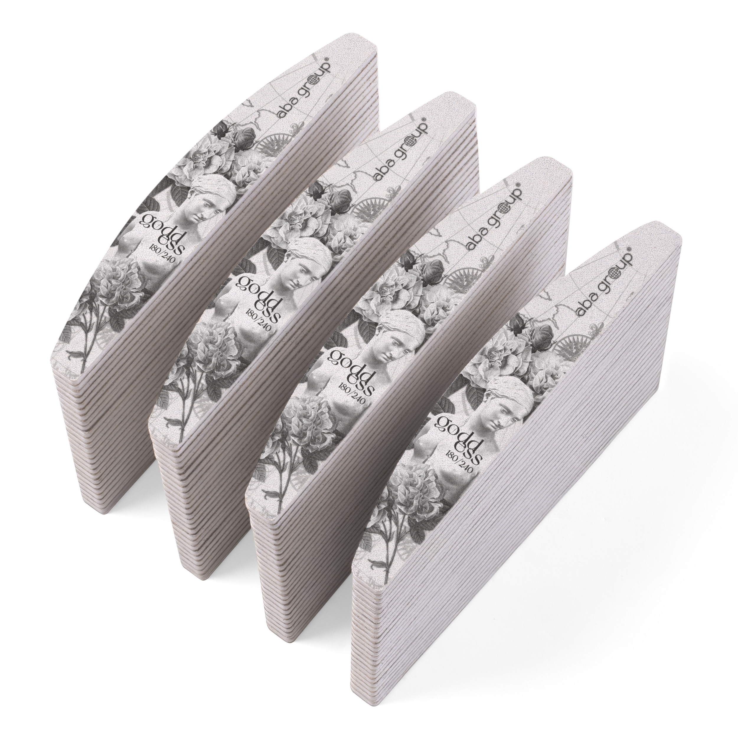 pilník na nehty Loďka 180/240 Standard Sada 100 ks Goddess Aba Group