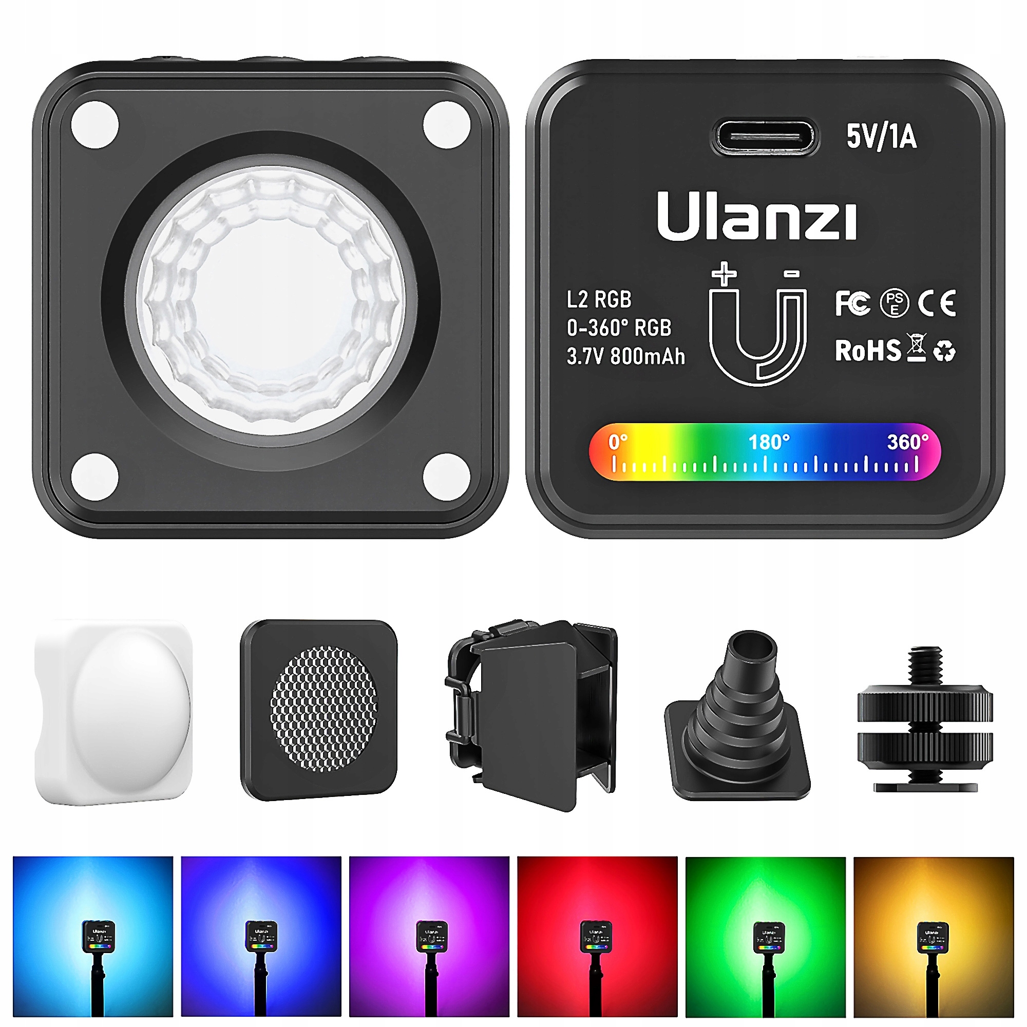 Ulanzi L2 kompaktowa lampa Led Rgb 800 mAh 4W