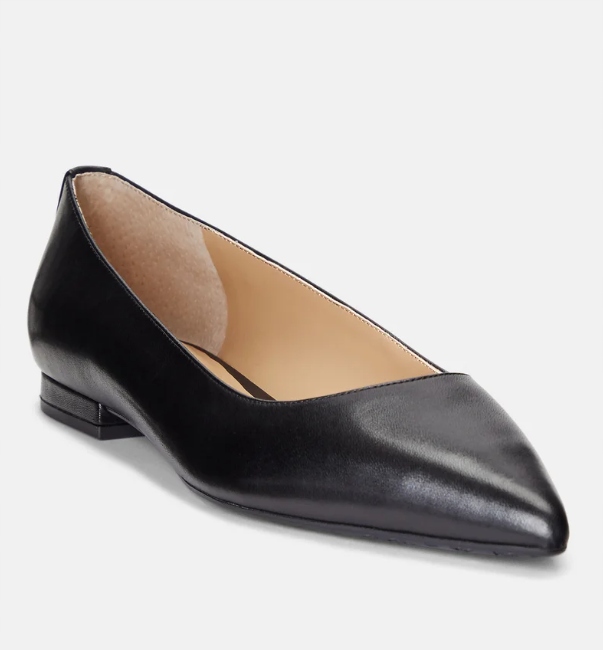 Lauren Ralph Lauren Londýn Černé kožené baleríny vel. 40