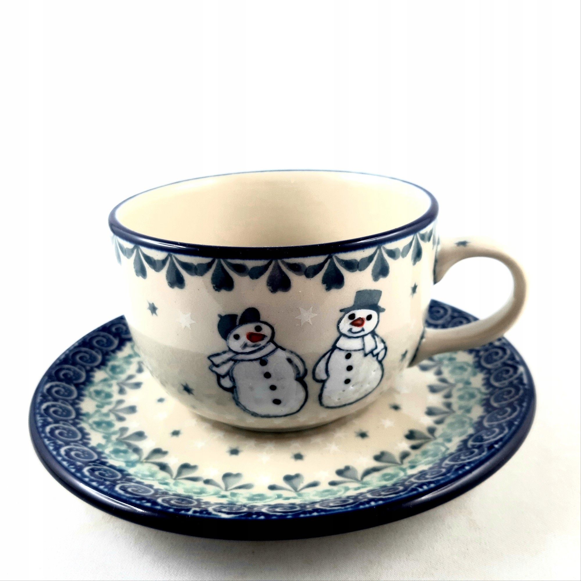 FILIŻANKA Z PODSTAWKĄ V 0,2L BAŁWANKI Marka Ceramika Artystyczna Bolesławiec