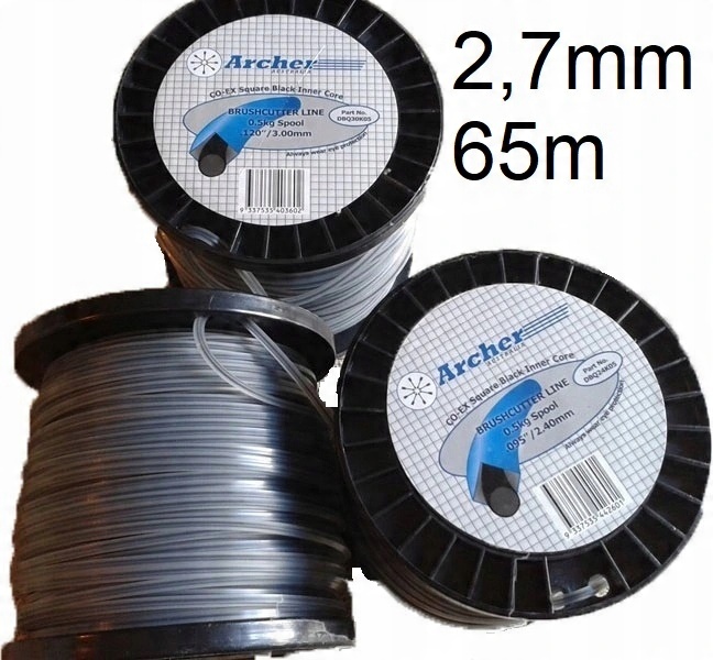 

żyłka z Drutem do kosy spalinowej 2,7mm 2,4mm 3mm