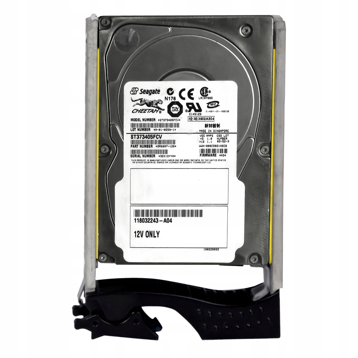 Emc 118032243-A04 005047873 73GB 10K 16MB Fc 3.5" ST373405FCV 73GB 10 000 ot./min Fc 3.5" Hdd