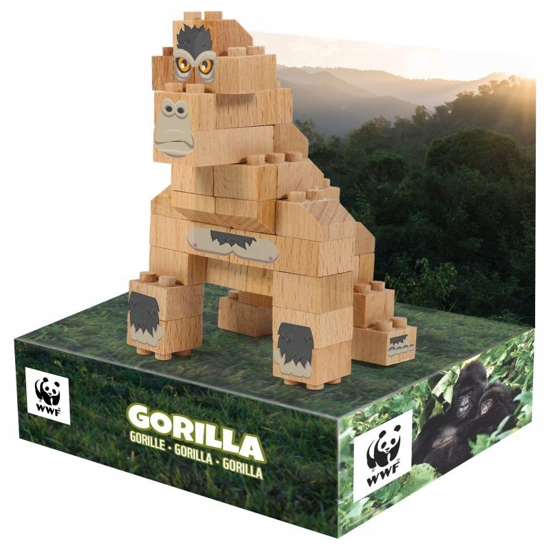 

Wwf Klocki drewniane Goryl Puzzle 3D FabBrix