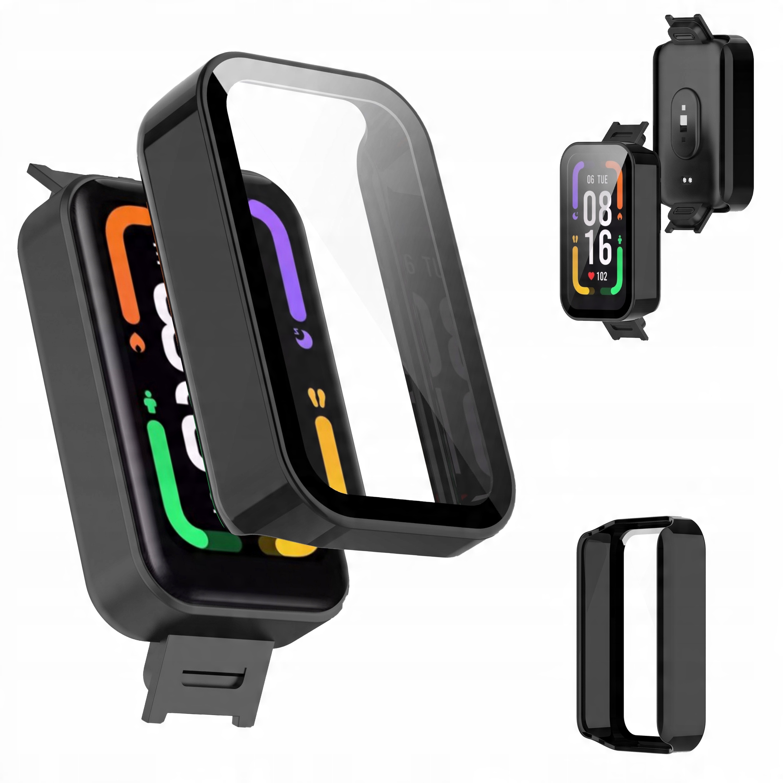 

Etui ochronne 2w1 z szkłem do Redmi Smart Band Pro
