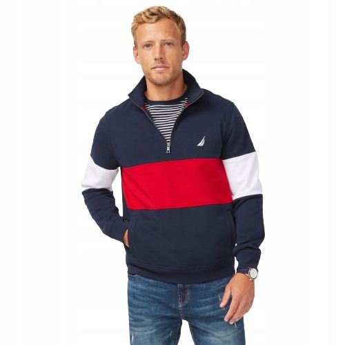 Nautica mikina Colorblock modrá M